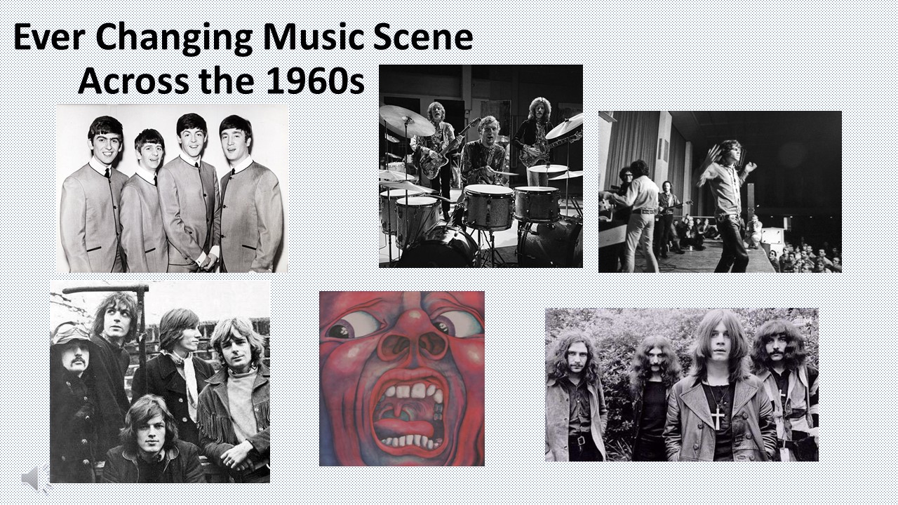 music scene 1960 to 1969